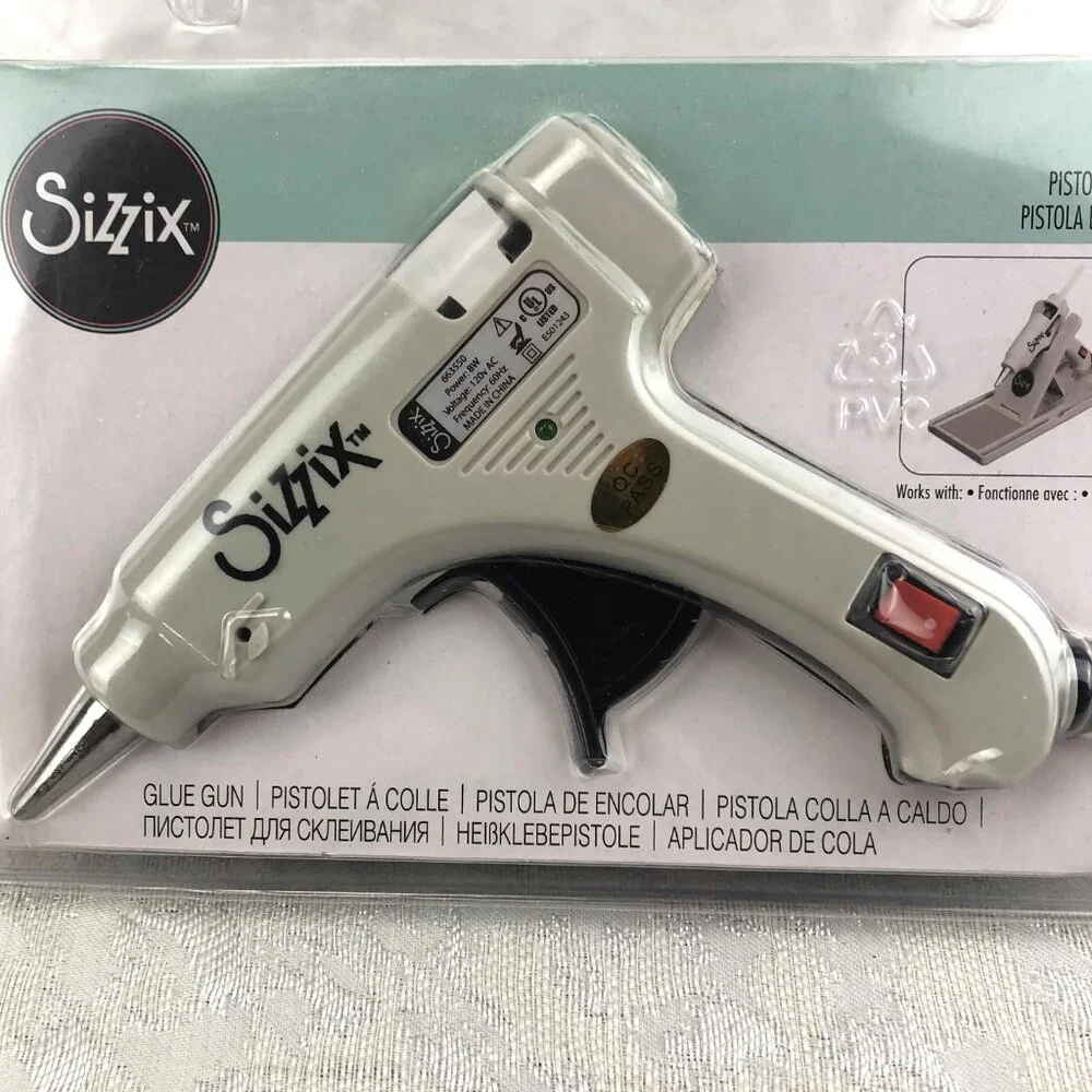 Sizzix Gray Mini Corded Electric Craft Glue Gun—Designed for 7mm Glue Sticks NWT